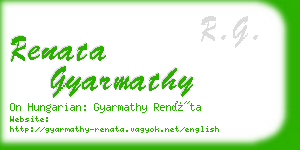 renata gyarmathy business card